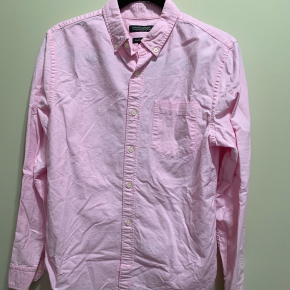 Mens Banana Republic Pink Dress Shirt 